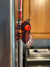 Load image into Gallery viewer, Periodical Cicada Acrylic Side Magnet