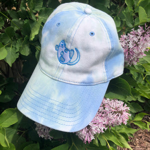 Blue and Green Tie-Dyed Rat Dad Hat