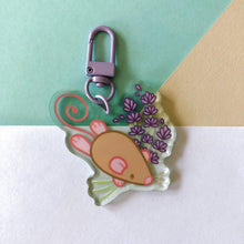 Load image into Gallery viewer, Lavender Rat Acrylic Keychain
