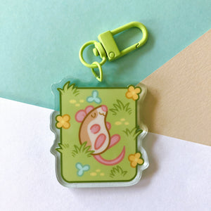 Sleepy Field Rat Acrylic Keychain