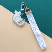 Load image into Gallery viewer, Blue Rat Acrylic Keychain + Mini Lanyard
