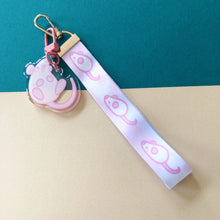 Load image into Gallery viewer, Pink Rat Acrylic Keychain + Mini Lanyard
