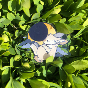 Moon Rabbit Acrylic Pin