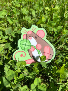 Clover Rat Vinyl Sticker