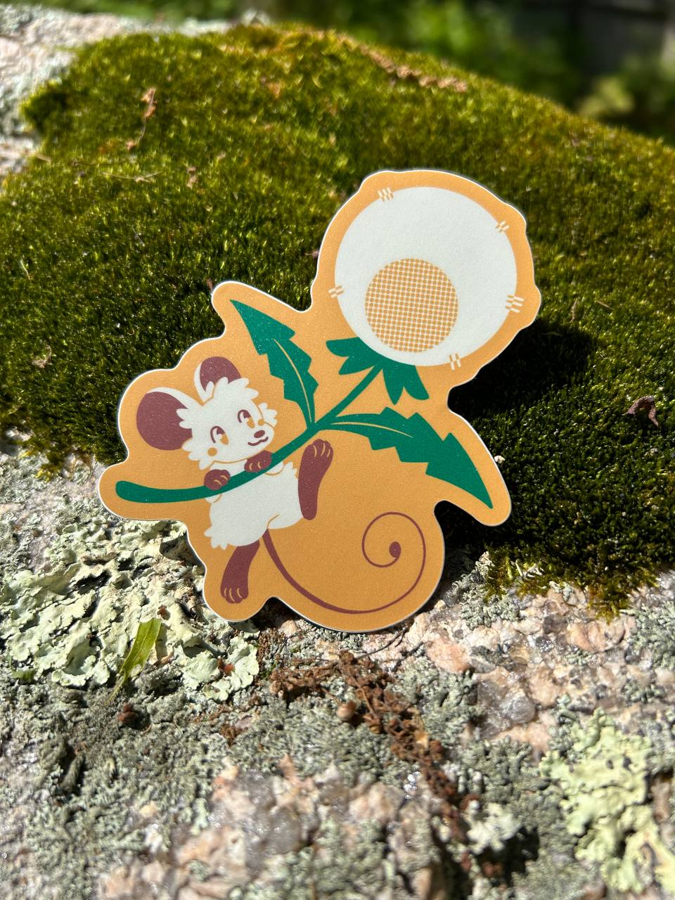 Dandelion Mouse Vinyl Sticker